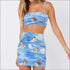 Cherub Print Crop Camisole And Tight Skirt Set