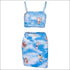 Cherub Print Crop Camisole And Tight Skirt Set