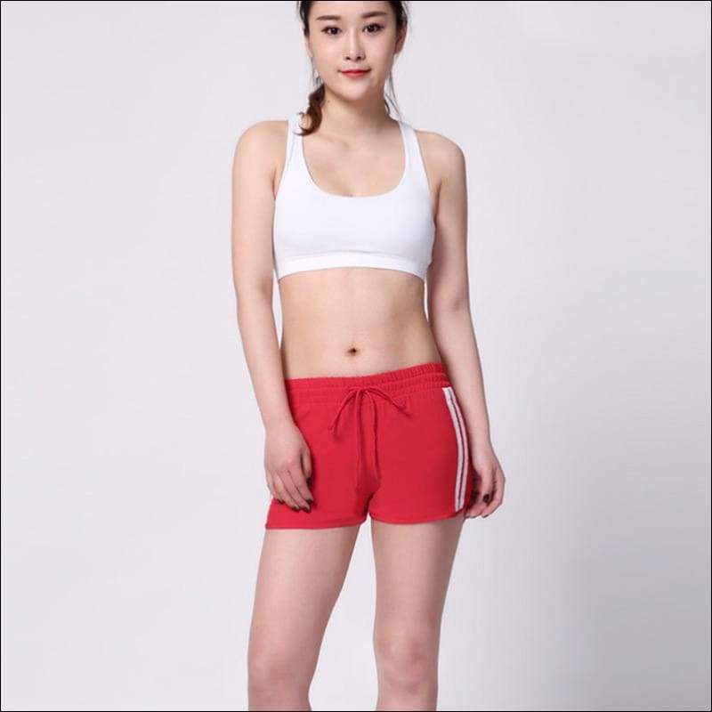 Classic High Elastic Lace-up Waist Stripes Fitness Beach 
