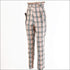 Classic Plaid Print Women Frilled High-waisted Casual Pants