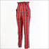 Classic Plaid Print Women Frilled High-waisted Casual Pants