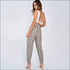 Classic Plaid Print Women Frilled High-waisted Casual Pants