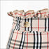 Classic Plaid Print Women Frilled High-waisted Casual Pants