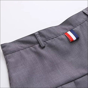 Classical Preppy Style Solid Color Pleated Skirt