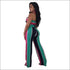 Color Blocking Design Tube Top Wide-leg Pants