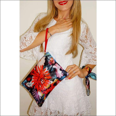 Colorful Corals clutch bag