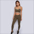Contrast Crop Top Design Sportswear Set