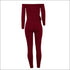 Cool-shoulder Deep V-neck Long-sleeve Jumpsuits