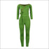 Cool-shoulder Deep V-neck Long-sleeve Jumpsuits