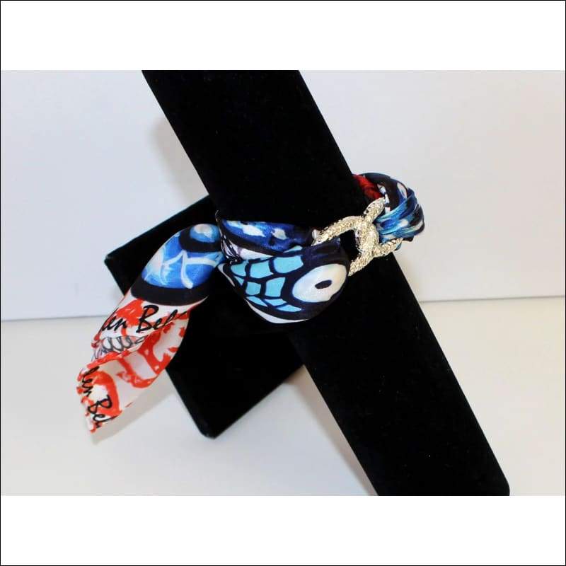 Coral Butterfly ankle silk bracelet - Gold - Ankle Bracelets