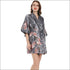 Crane Printing Long-sleeve Night-robe