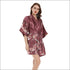 Crane Printing Long-sleeve Night-robe