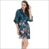 Crane Printing Long-sleeve Night-robe