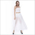 Crop Top See-through Side-slit Skirt Chiffon Set