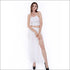 Crop Top See-through Side-slit Skirt Chiffon Set