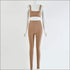 Cropped Tank Top And Tight Pants Sports Two Pieces Sets