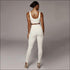 Cropped Tank Top And Tight Pants Sports Two Pieces Sets