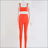 Cropped Tank Top And Tight Pants Sports Two Pieces Sets