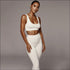 Cropped Tank Top And Tight Pants Sports Two Pieces Sets