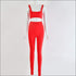 Cropped Tank Top And Tight Pants Sports Two Pieces Sets