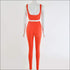 Cropped Tank Top And Tight Pants Sports Two Pieces Sets