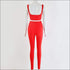 Cropped Tank Top And Tight Pants Sports Two Pieces Sets
