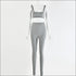 Cropped Tank Top And Tight Pants Sports Two Pieces Sets