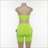 Cut Out Design Work-out Camis Shorts Set