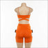 Cut Out Design Work-out Camis Shorts Set