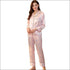 Cute Cloud Print Silk-like Pajamas Set