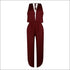 Deep V-neck Sleeveless Back Vent Jumpsuits