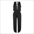 Deep V-neck Sleeveless Back Vent Jumpsuits