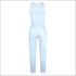 Denim Fabric Casual Tank Pattern Jumpsuits