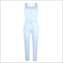 Denim Fabric Casual Tank Pattern Jumpsuits
