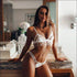 Dotted Lace Bra Panties Underwear Set