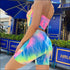 Dye Tube Top And Tight Shorts Women Two Pieces Sets