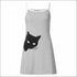 Elastic Slim Pack Hip Sleeveless Nightdress Cat Pattern