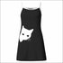 Elastic Slim Pack Hip Sleeveless Nightdress Cat Pattern