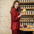Elegant Casual Style Silk-like Pajamas Set