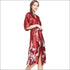 Elegant Floral Printed Night-robe