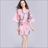Elegant Night-robe Fabric Floral Printed