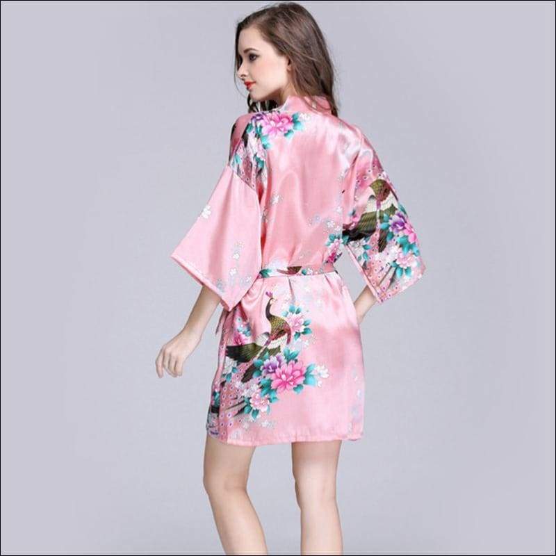 Elegant Night-robe Fabric Floral Printed - Lingerie & Sleep