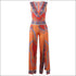Ethnic Print Sleeveless V Neck Casual Jumpsuits