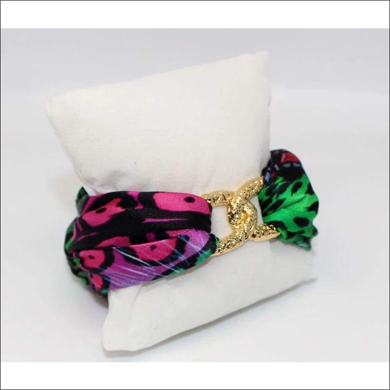 Exotic Leopard Infinity silk bracelet - Gold - Bracelets