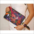 Exotic woman clutch bag & silk bracelet