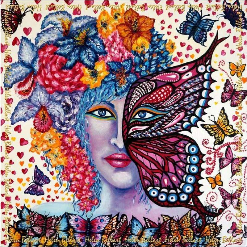 Fall in Love silk scarf 45x45 - Silk Scarves