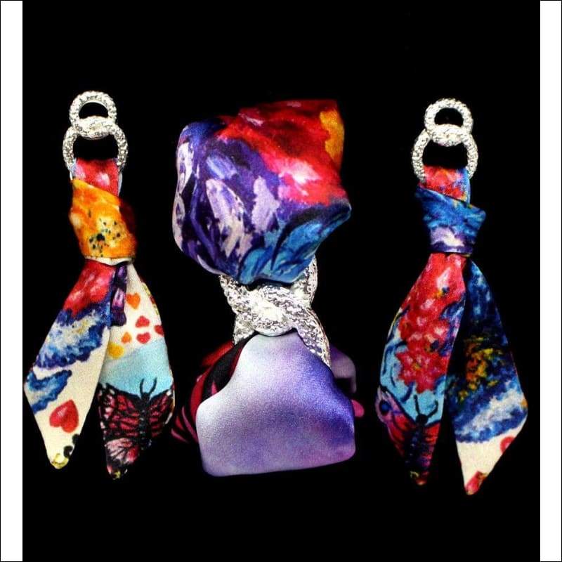 Fall in Love silk tie earring & bracelet - Set & Combination