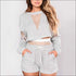 Fashion Mesh Patchwork Casual Sweatshirt Sportswear Set