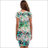Fashion Sexy Style Deep V-neck Flowers Printed Wrap Pencil Dress