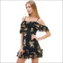 Floral Off Shoulder Ruffle Detail Dress